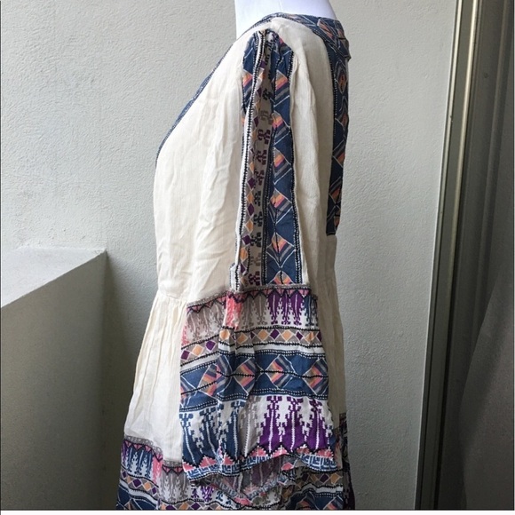 New Free People Boho Chic Long Sleeve Dress size M - Picture 3 of 7